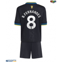 Otroški Nogometni dresi Manchester United Bruno Fernandes #8 Tretji 2025-26 Kratek Rokav (+ Kratke hlače)